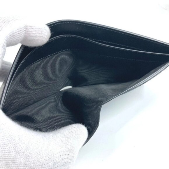 GIVENCHY logo wallet Compact wallet Folded wallet Leather Black/White - Picture 12 of 13